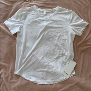 NWT Lululemon Athletica White High Neck Run Top